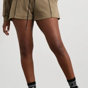 Clearance Aje ATHLETICA Piped Sweat Shorts 638 Soft Khaki Black