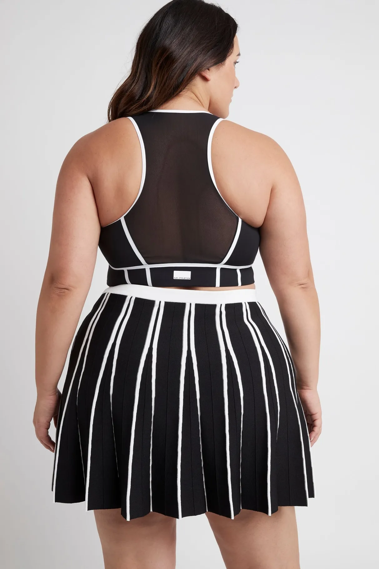 pleated_knit_mini_skirt__12.webp Online Aje ATHLETICA Pleated Knit Mini Skirt 611 Black/White