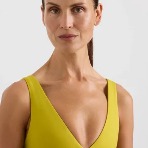 Shop Aje ATHLETICA Plunge Sports Bra 337 Solar Blaze