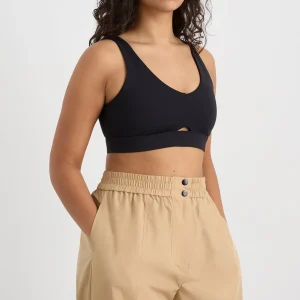 Cheap Aje ATHLETICA Plunge Sports Bra 337 Black