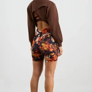 Discount Aje ATHLETICA Print Bike Shorts 606 Autumnal Garden