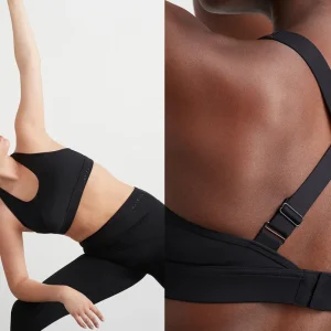 Cheap Aje ATHLETICA Quilted Crossback Bra 330 Black