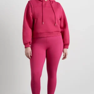 Cheap Aje ATHLETICA Quilted Logo Scuba Hoodie 418 Berry