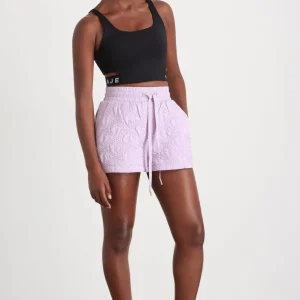 Cheap Aje ATHLETICA Quilted Logo Spray Shorts 623 Lavender/White