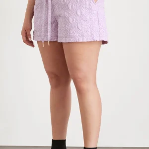 Cheap Aje ATHLETICA Quilted Logo Spray Shorts 623 Lavender/White