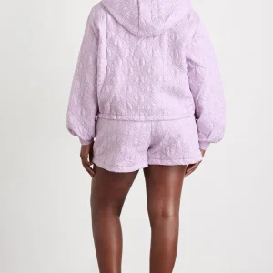Cheap Aje ATHLETICA Quilted Logo Spray Shorts 623 Lavender/White