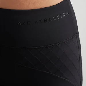 Clearance Aje ATHLETICA Quilted Mid Length Short 629 Black