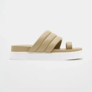 Fashion Aje ATHLETICA Quilted Platform Slide 915 Soft Khaki