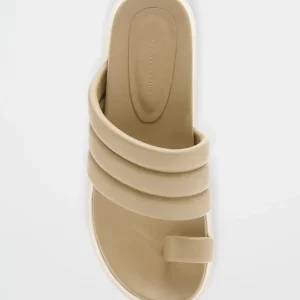 Fashion Aje ATHLETICA Quilted Platform Slide 915 Soft Khaki