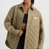 Store Aje ATHLETICA Quilted Shirt 421 Soft Khaki