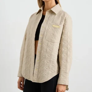 Clearance Aje ATHLETICA Quilted Shirt 406 Moonstone Grey