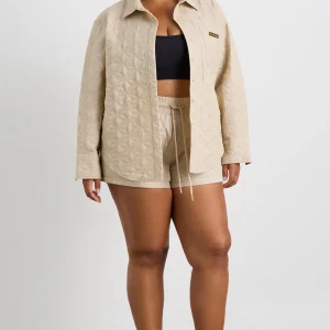 Clearance Aje ATHLETICA Quilted Shirt 406 Moonstone Grey