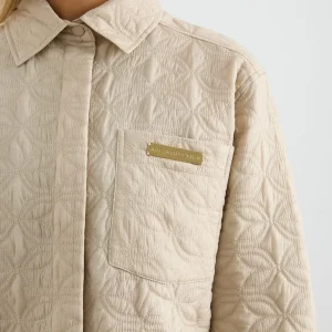 Clearance Aje ATHLETICA Quilted Shirt 406 Moonstone Grey