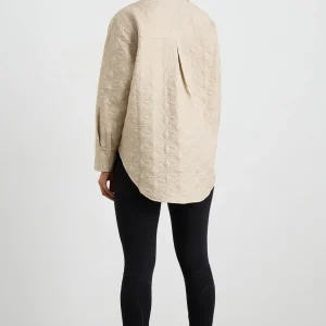 Clearance Aje ATHLETICA Quilted Shirt 406 Moonstone Grey