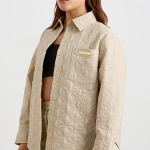 Clearance Aje ATHLETICA Quilted Shirt 406 Moonstone Grey