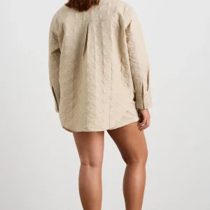 Clearance Aje ATHLETICA Quilted Shirt 406 Moonstone Grey