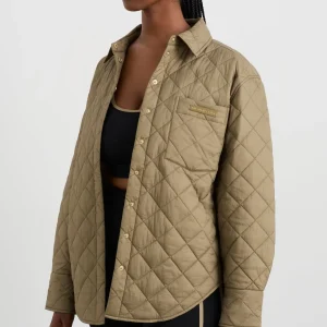 Store Aje ATHLETICA Quilted Shirt 421 Soft Khaki