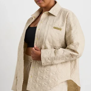 Clearance Aje ATHLETICA Quilted Shirt 406 Moonstone Grey