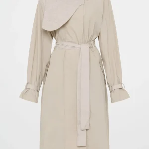 Best Aje ATHLETICA Quilted Storm Flap Trench 703 Moonstone Grey