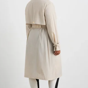 Best Aje ATHLETICA Quilted Storm Flap Trench 703 Moonstone Grey