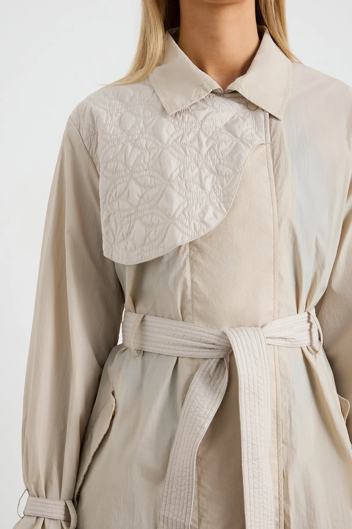 quilted_storm_flap_trench__3.webp Best Aje ATHLETICA Quilted Storm Flap Trench 703 Moonstone Grey