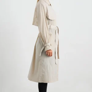 Best Aje ATHLETICA Quilted Storm Flap Trench 703 Moonstone Grey