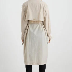 Best Aje ATHLETICA Quilted Storm Flap Trench 703 Moonstone Grey