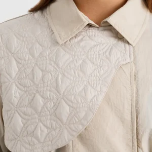 Best Aje ATHLETICA Quilted Storm Flap Trench 703 Moonstone Grey