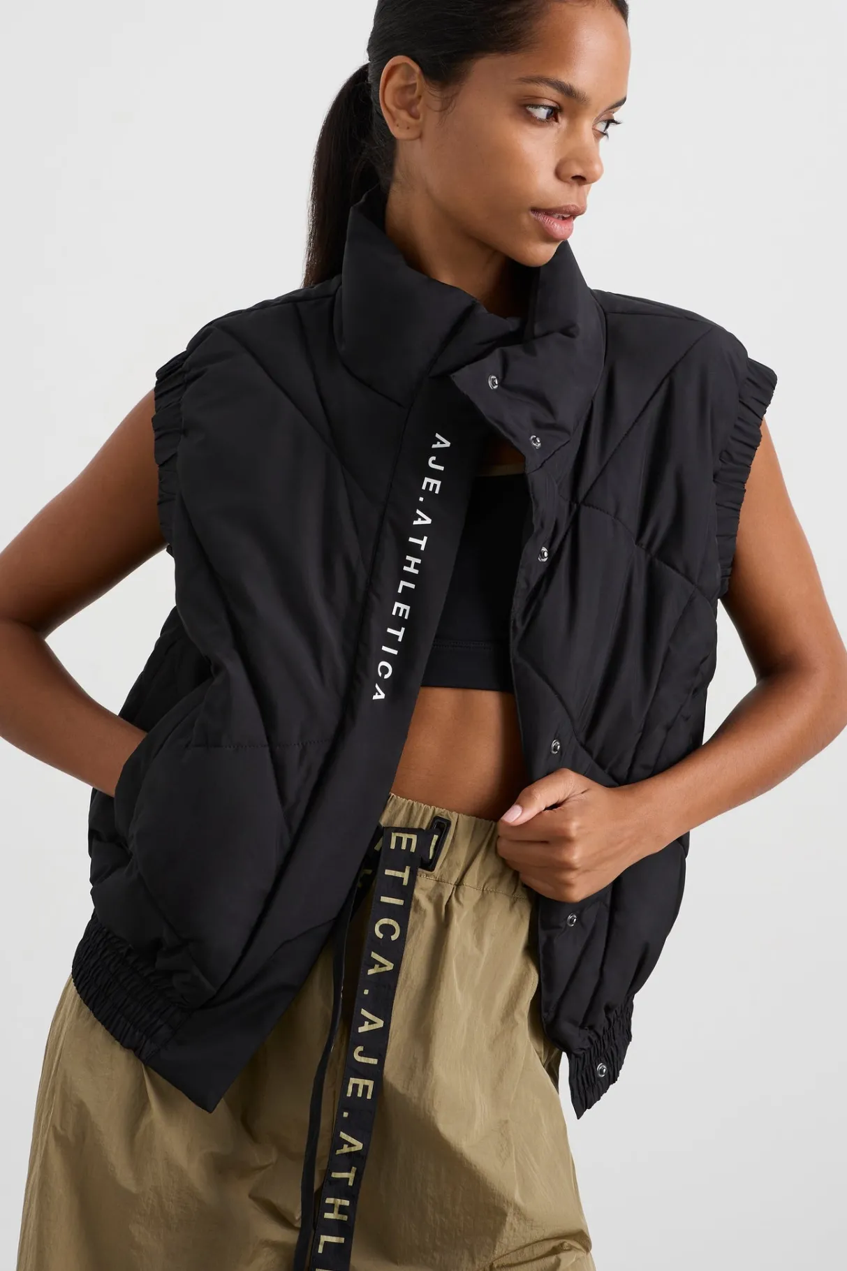quilted_vest__0.webp Clearance Aje ATHLETICA Quilted Vest 751 Black