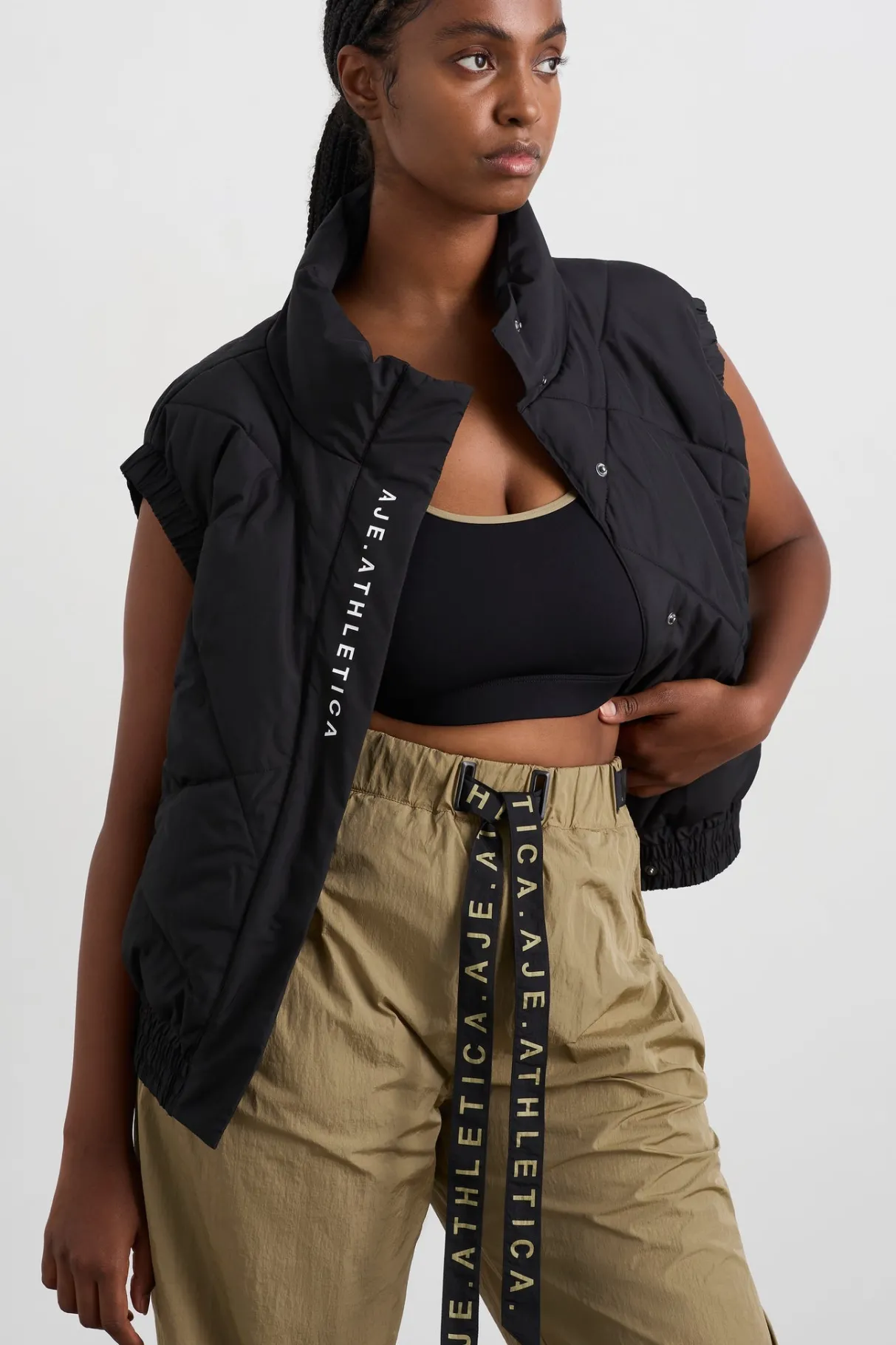 quilted_vest__10.webp Clearance Aje ATHLETICA Quilted Vest 751 Black