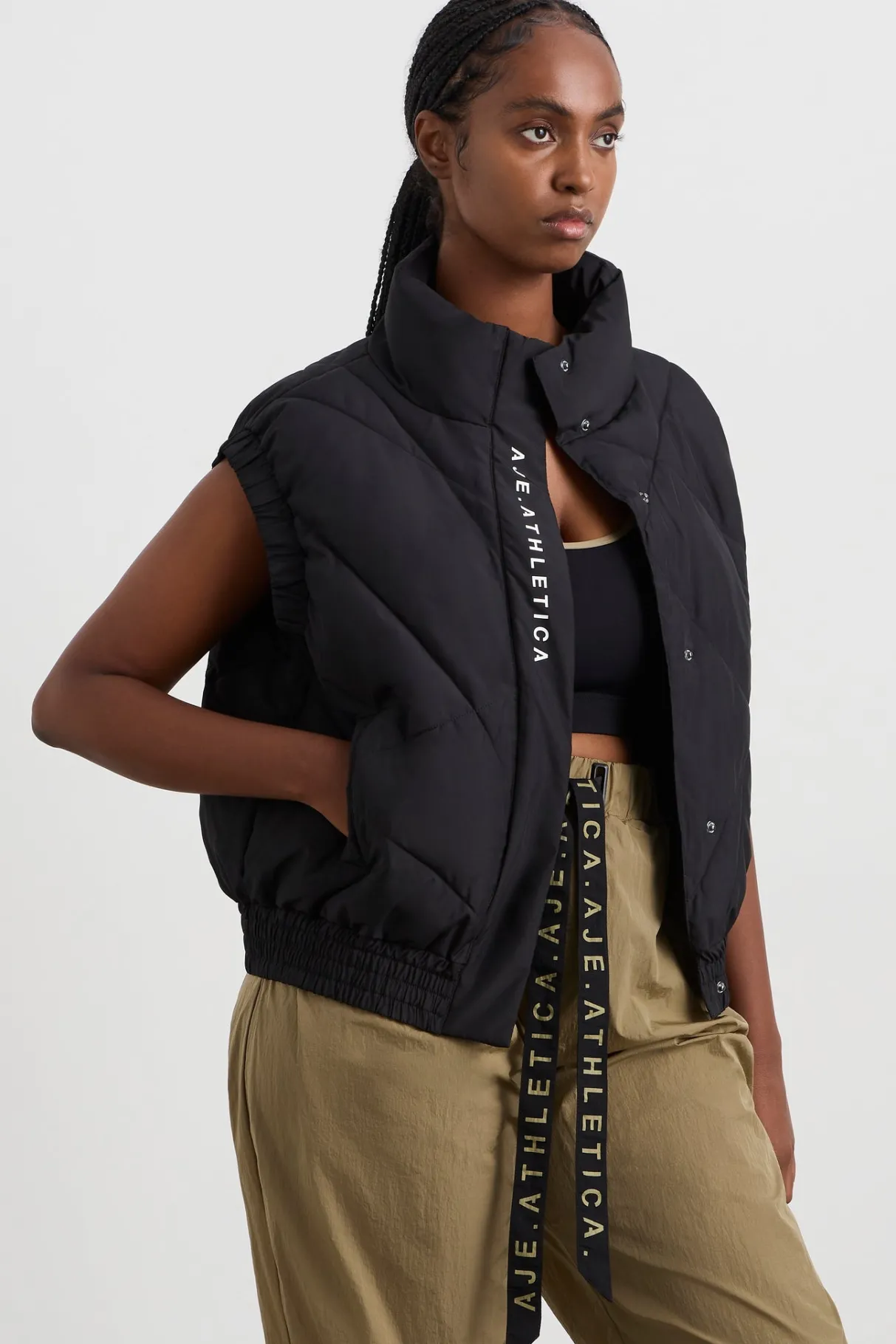 quilted_vest__7.webp Clearance Aje ATHLETICA Quilted Vest 751 Black