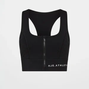 Store Aje ATHLETICA Quilted Zip Front Bra 329 Black/White