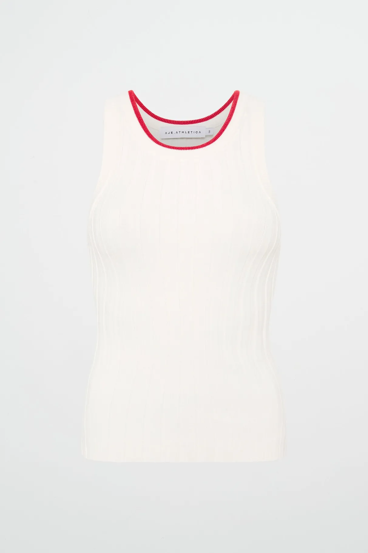 racer_split_knit_top__1-3.webp New Aje ATHLETICA Racer Split Knit Top 107 White / Passionate Red