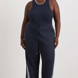 Fashion Aje ATHLETICA Racer Split Knit Top 107 Galaxy Blue