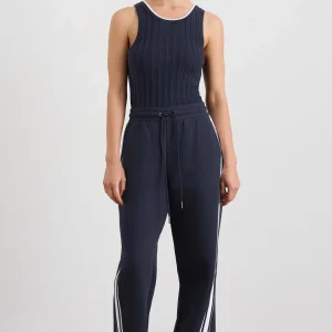 Fashion Aje ATHLETICA Racer Split Knit Top 107 Galaxy Blue