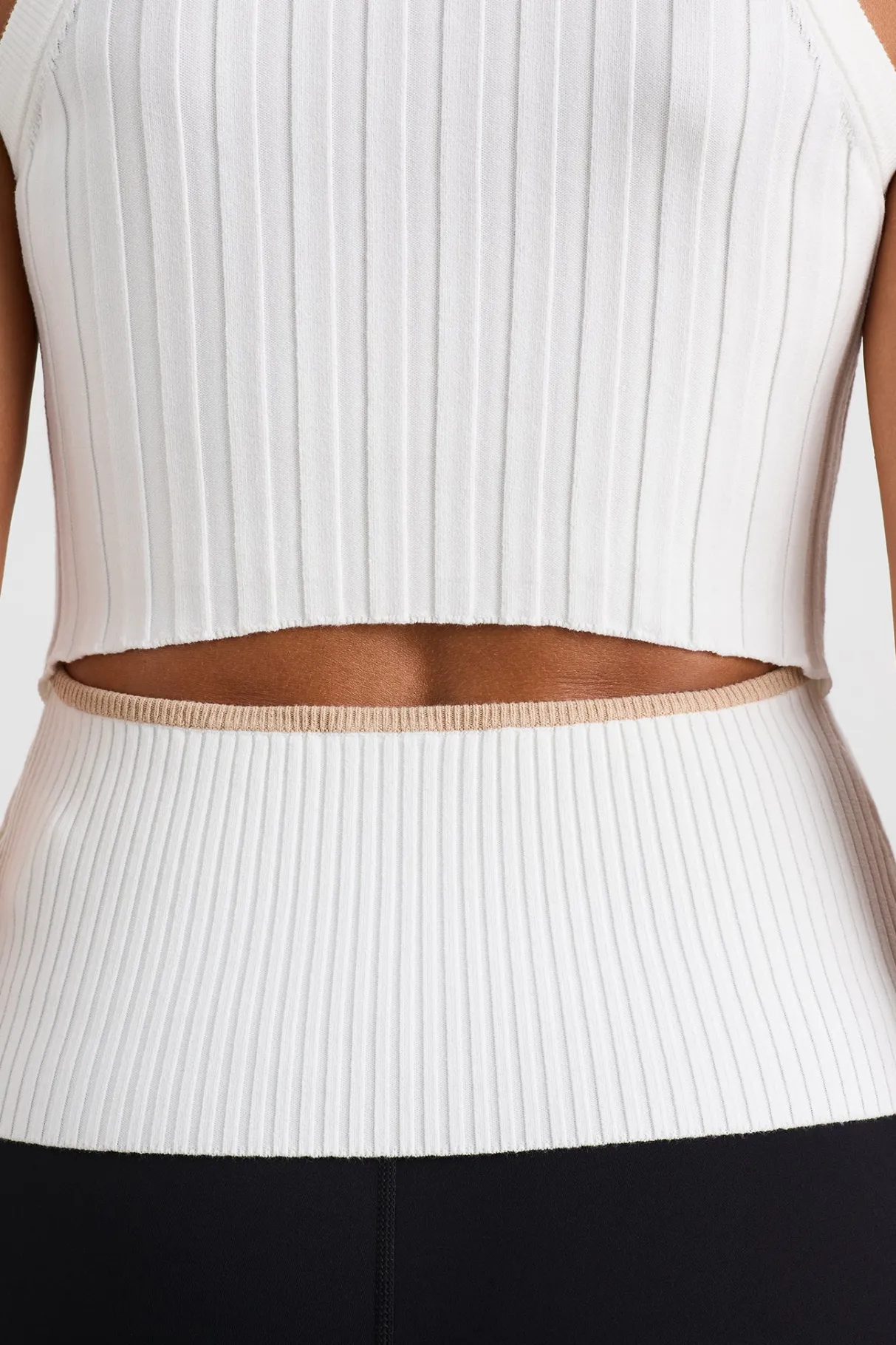 racer_split_knit_top__3.webp Discount Aje ATHLETICA Racer Split Knit Top 107 White/Natural Tan