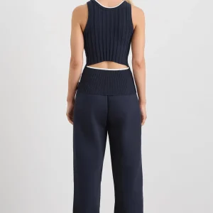 Fashion Aje ATHLETICA Racer Split Knit Top 107 Galaxy Blue