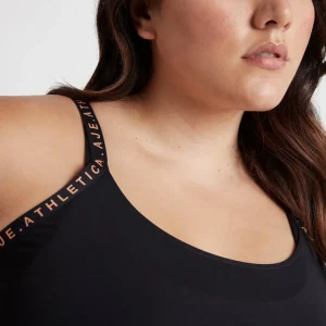 Best Aje ATHLETICA Racerback Singlet 113 Black/Tangerine Orange