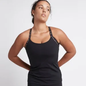 Best Aje ATHLETICA Racerback Singlet 113 Black/Tangerine Orange