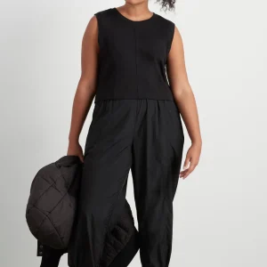 Clearance Aje ATHLETICA Raw Edge Seams Tank 138 Black/White