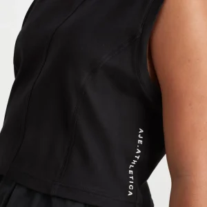 Clearance Aje ATHLETICA Raw Edge Seams Tank 138 Black/White