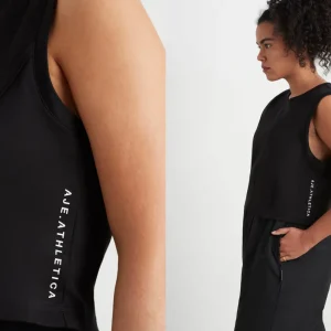 Clearance Aje ATHLETICA Raw Edge Seams Tank 138 Black/White