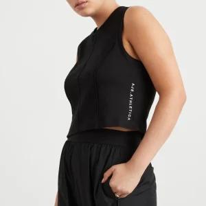 Clearance Aje ATHLETICA Raw Edge Seams Tank 138 Black/White