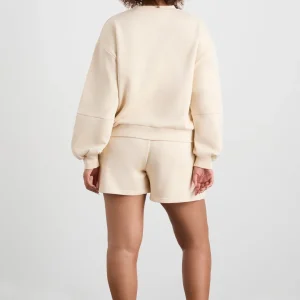 Fashion Aje ATHLETICA Relaxed Logo Crew Jumper 417 Rice White