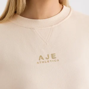 Fashion Aje ATHLETICA Relaxed Logo Crew Jumper 417 Rice White