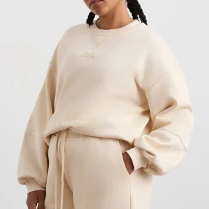 Fashion Aje ATHLETICA Relaxed Logo Crew Jumper 417 Rice White