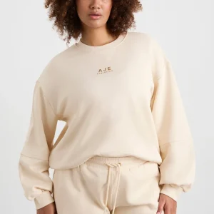 Fashion Aje ATHLETICA Relaxed Logo Crew Jumper 417 Rice White