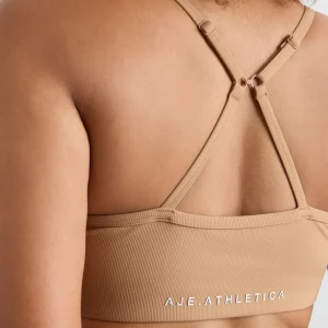 Best Sale Aje ATHLETICA Ribbed Active Sports Bra 149 Natural Tan