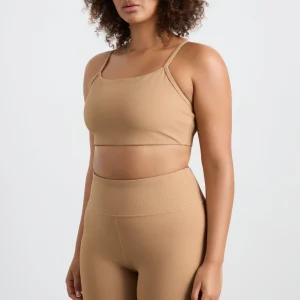 Best Sale Aje ATHLETICA Ribbed Active Sports Bra 149 Natural Tan