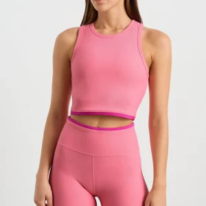 Hot Aje ATHLETICA Ribbed Active Tank 135 Deep Blush